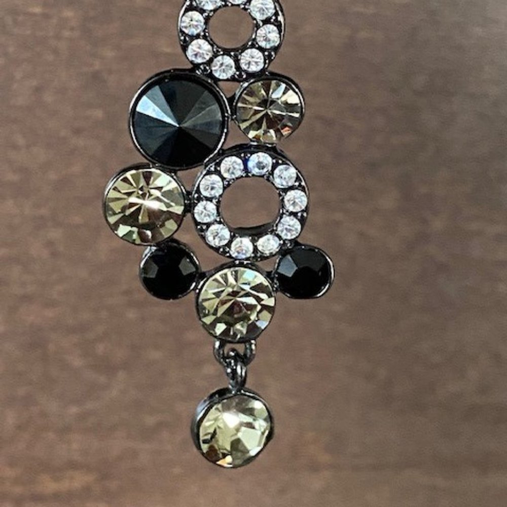 Lia Sophia Hematite & Crystal Pendant
